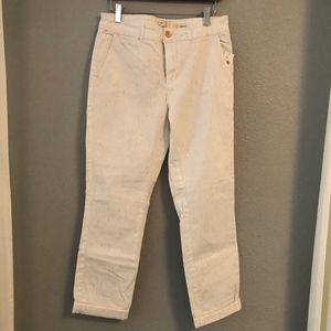 Anthropologie Chino pants white with flecks